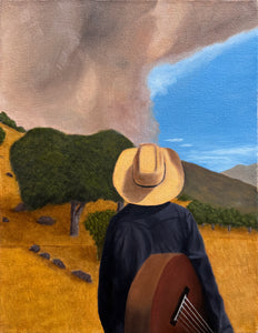 Self Portrait (Anthropocene Blues) - 16"X12" - Oil on Canvas
